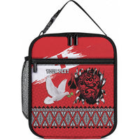 Tonga Heart Tribal Personalised Lunch Bag Polynesian Patterns LT9 10.2 × 8.3 × 4.3 inch Red - Polynesian Pride
