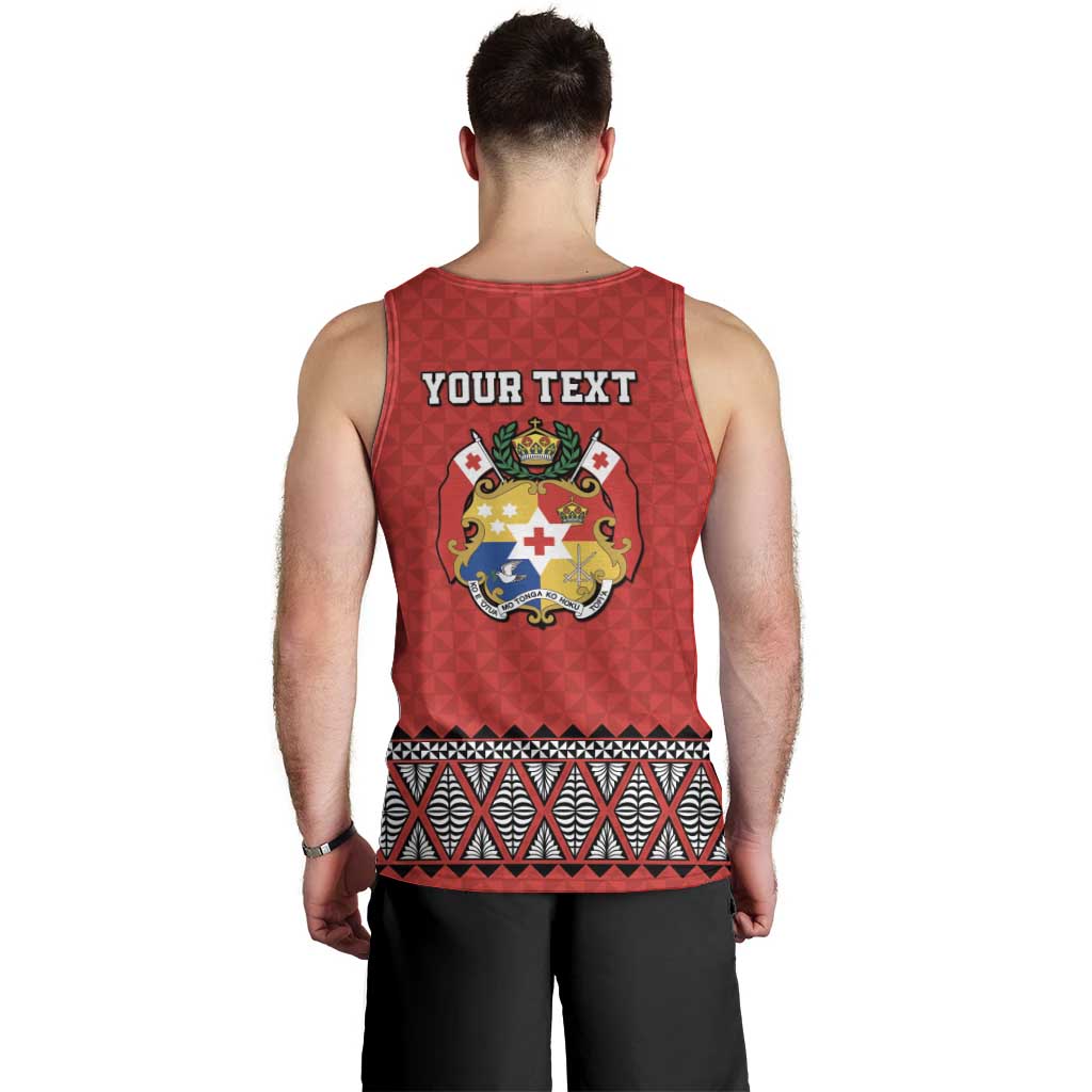 Tonga Heart Tribal Personalised Men Tank Top Polynesian Patterns
