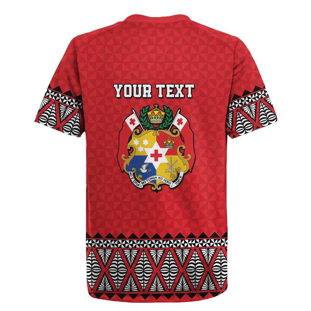 Tonga Heart Tribal Personalised Rugby Jersey Polynesian Patterns