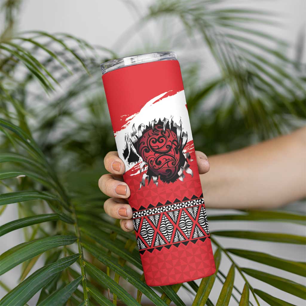 Tonga Heart Tribal Personalised Skinny Tumbler Polynesian Patterns