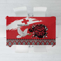 Tonga Heart Tribal Personalised Tablecloth Polynesian Patterns