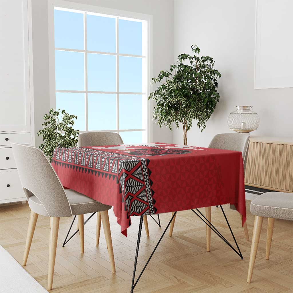 Tonga Heart Tribal Personalised Tablecloth Polynesian Patterns
