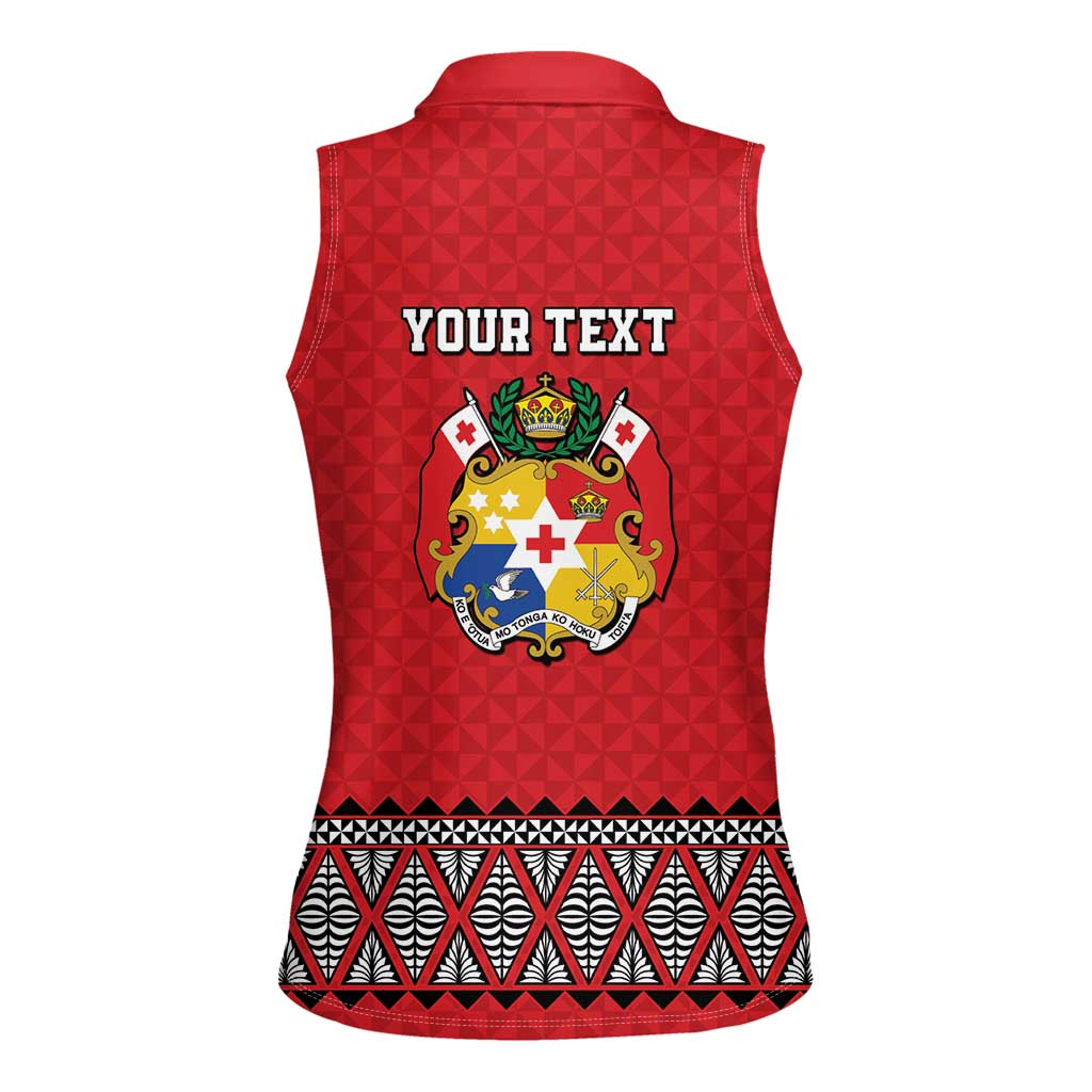 Tonga Heart Tribal Personalised Women Sleeveless Polo Shirt Polynesian Patterns LT9 - Polynesian Pride