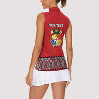 Tonga Heart Tribal Personalised Women Sleeveless Polo Shirt Polynesian Patterns LT9 - Polynesian Pride