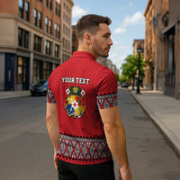 Tonga Heart Tribal Personalised Zipper Polo Shirt Polynesian Patterns