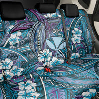 Personalised Hawaii Tribal Humpback Whale Back Car Seat Cover Polu Hibiscus Seamless Pattern LT9 - Polynesian Pride