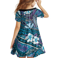 Personalised Hawaii Tribal Humpback Whale Family Matching Summer Maxi Dress and Hawaiian Shirt Polu Hibiscus Seamless Pattern