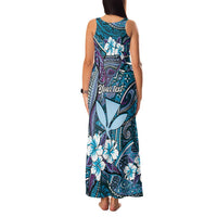 Personalised Hawaii Tribal Humpback Whale Family Matching Tank Maxi Dress and Hawaiian Shirt Polu Hibiscus Seamless Pattern