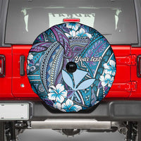 Personalised Hawaii Tribal Humpback Whale Spare Tire Cover Polu Hibiscus Seamless Pattern LT9 - Polynesian Pride