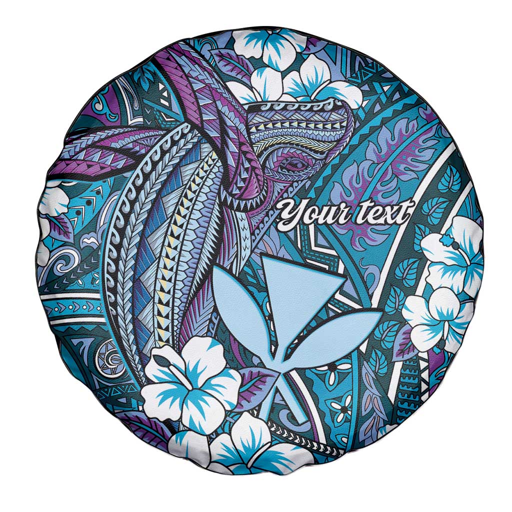 Personalised Hawaii Tribal Humpback Whale Spare Tire Cover Polu Hibiscus Seamless Pattern LT9 - Polynesian Pride
