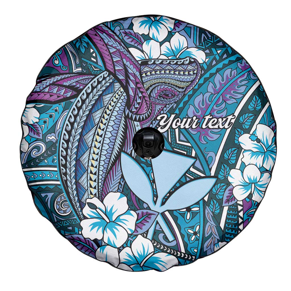 Personalised Hawaii Tribal Humpback Whale Spare Tire Cover Polu Hibiscus Seamless Pattern LT9 - Polynesian Pride