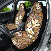 Personalised Hawaii Tribal Humpback Whale Car Seat Cover Melemele Hibiscus Seamless Pattern LT9 - Polynesian Pride