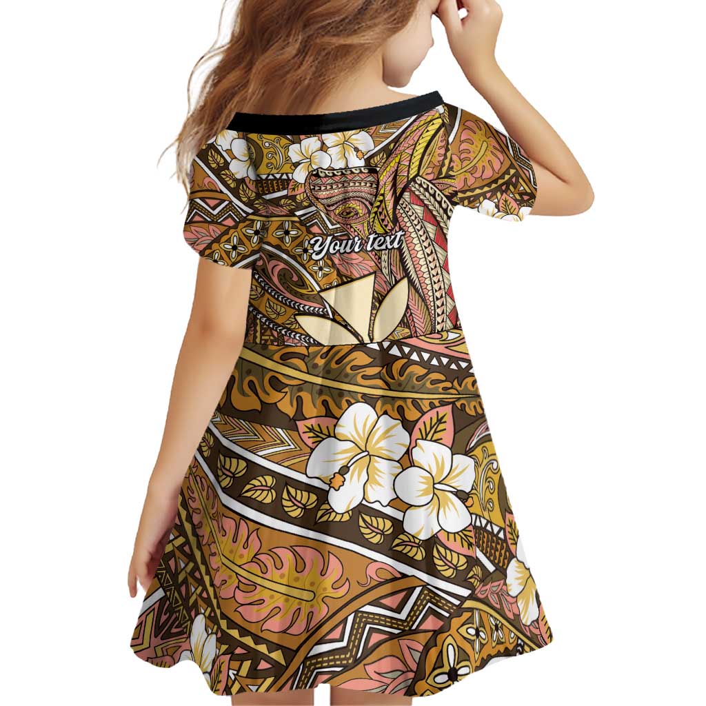 Personalised Hawaii Tribal Humpback Whale Family Matching Off Shoulder Maxi Dress and Hawaiian Shirt Melemele Hibiscus Seamless Pattern