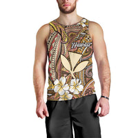 Personalised Hawaii Tribal Humpback Whale Men Tank Top Melemele Hibiscus Seamless Pattern LT9 - Polynesian Pride
