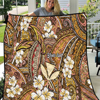Personalised Hawaii Tribal Humpback Whale Quilt Melemele Hibiscus Seamless Pattern