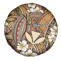 Personalised Hawaii Tribal Humpback Whale Spare Tire Cover Melemele Hibiscus Seamless Pattern