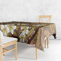 Personalised Hawaii Tribal Humpback Whale Tablecloth Melemele Hibiscus Seamless Pattern