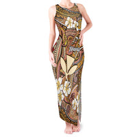 Personalised Hawaii Tribal Humpback Whale Tank Maxi Dress Melemele Hibiscus Seamless Pattern