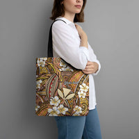 Personalised Hawaii Tribal Humpback Whale Tote Bag Melemele Hibiscus Seamless Pattern
