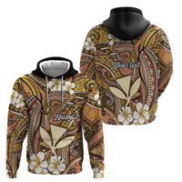 Personalised Hawaii Tribal Humpback Whale Zip Hoodie Melemele Hibiscus Seamless Pattern LT9 - Polynesian Pride
