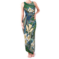 Personalised Hawaii Tribal Humpback Whale Family Matching Tank Maxi Dress and Hawaiian Shirt Omaomao Hibiscus Seamless Pattern