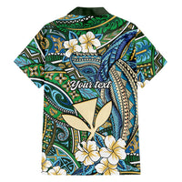 Personalised Hawaii Tribal Humpback Whale Hawaiian Shirt Omaomao Hibiscus Seamless Pattern LT9 - Polynesian Pride
