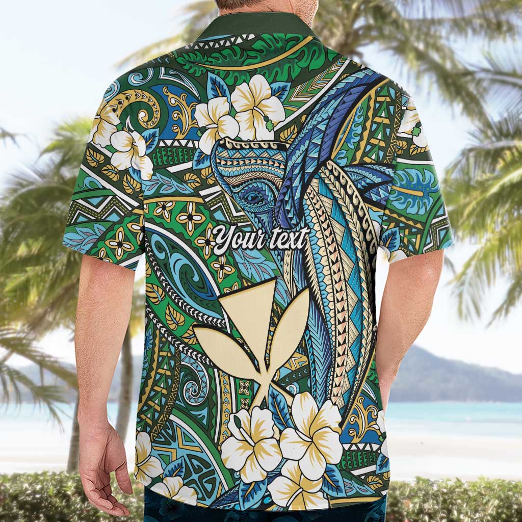 Personalised Hawaii Tribal Humpback Whale Hawaiian Shirt Omaomao Hibiscus Seamless Pattern LT9 - Polynesian Pride