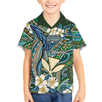 Personalised Hawaii Tribal Humpback Whale Hawaiian Shirt Omaomao Hibiscus Seamless Pattern LT9 - Polynesian Pride