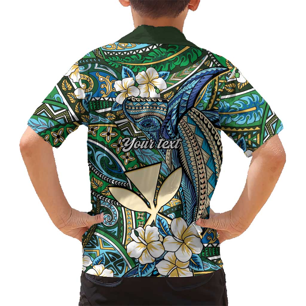 Personalised Hawaii Tribal Humpback Whale Hawaiian Shirt Omaomao Hibiscus Seamless Pattern LT9 - Polynesian Pride