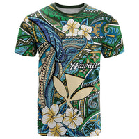 Personalised Hawaii Tribal Humpback Whale T Shirt Omaomao Hibiscus Seamless Pattern