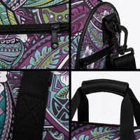 Personalised Hawaii Tribal Humpback Whale Duffle Bag Poni Hibiscus Seamless Pattern LT9 - Polynesian Pride