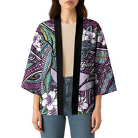 Personalised Hawaii Tribal Humpback Whale Kimono Poni Hibiscus Seamless Pattern