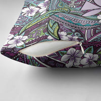 Personalised Hawaii Tribal Humpback Whale Pillow Cover Poni Hibiscus Seamless Pattern
