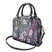 Personalised Hawaii Tribal Humpback Whale Shoulder Handbag Poni Hibiscus Seamless Pattern