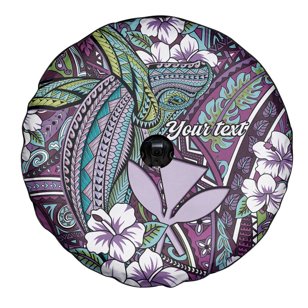 Personalised Hawaii Tribal Humpback Whale Spare Tire Cover Poni Hibiscus Seamless Pattern LT9 - Polynesian Pride