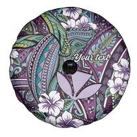 Personalised Hawaii Tribal Humpback Whale Spare Tire Cover Poni Hibiscus Seamless Pattern LT9 - Polynesian Pride