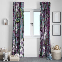 Personalised Hawaii Tribal Humpback Whale Window Curtain Poni Hibiscus Seamless Pattern