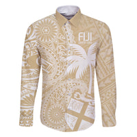 Custom Indo Fijians Family Matching Tank Maxi Dress and Hawaiian Shirt Fiji ke Hindustani Polyneisan Paisley Beige Style
