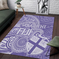 Custom Indo Fijians Area Rug Fiji ke Hindustani Polyneisan Paisley Purple Style