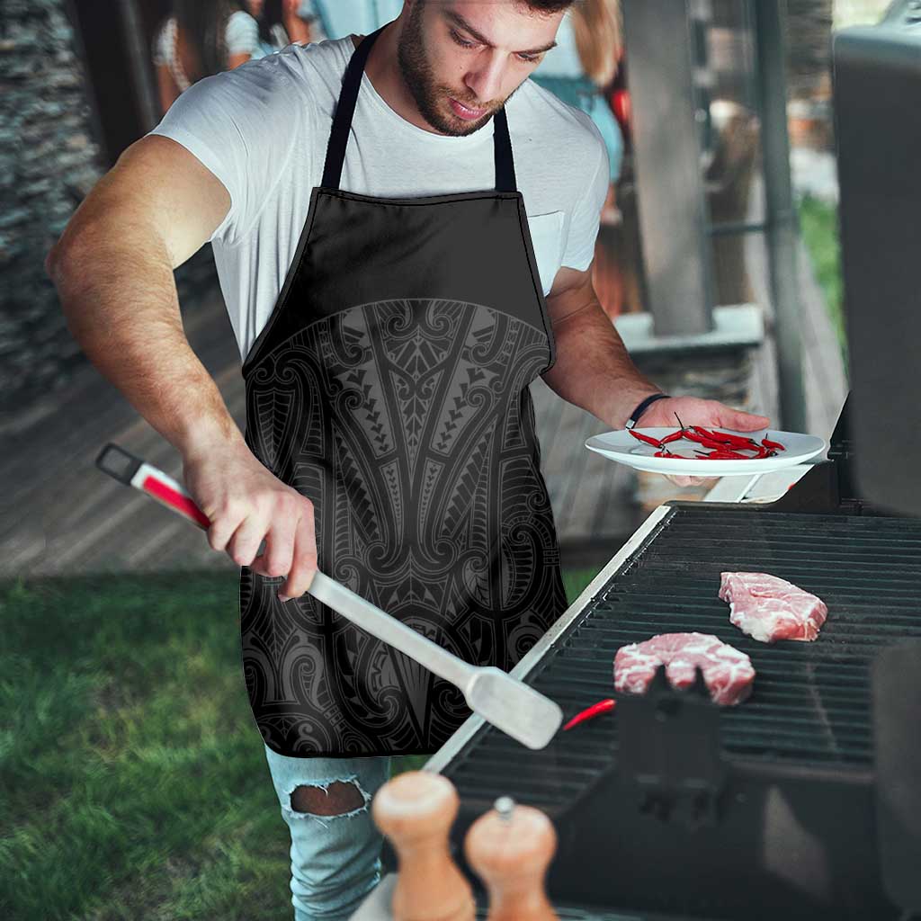 Queensland Maori Rugby Nga Hau e Wha Apron Black Motif - Polynesian Pride