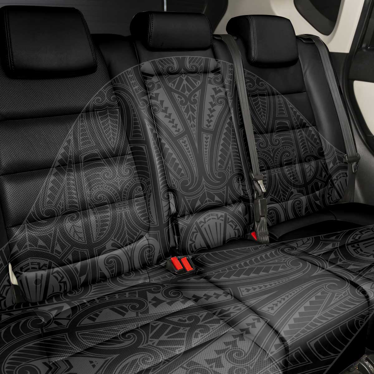 Queensland Maori Rugby Nga Hau e Wha Back Car Seat Cover Black Motif