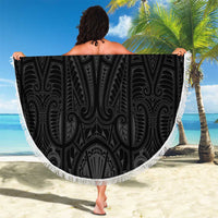 Queensland Maori Rugby Nga Hau e Wha Beach Blanket Black Motif