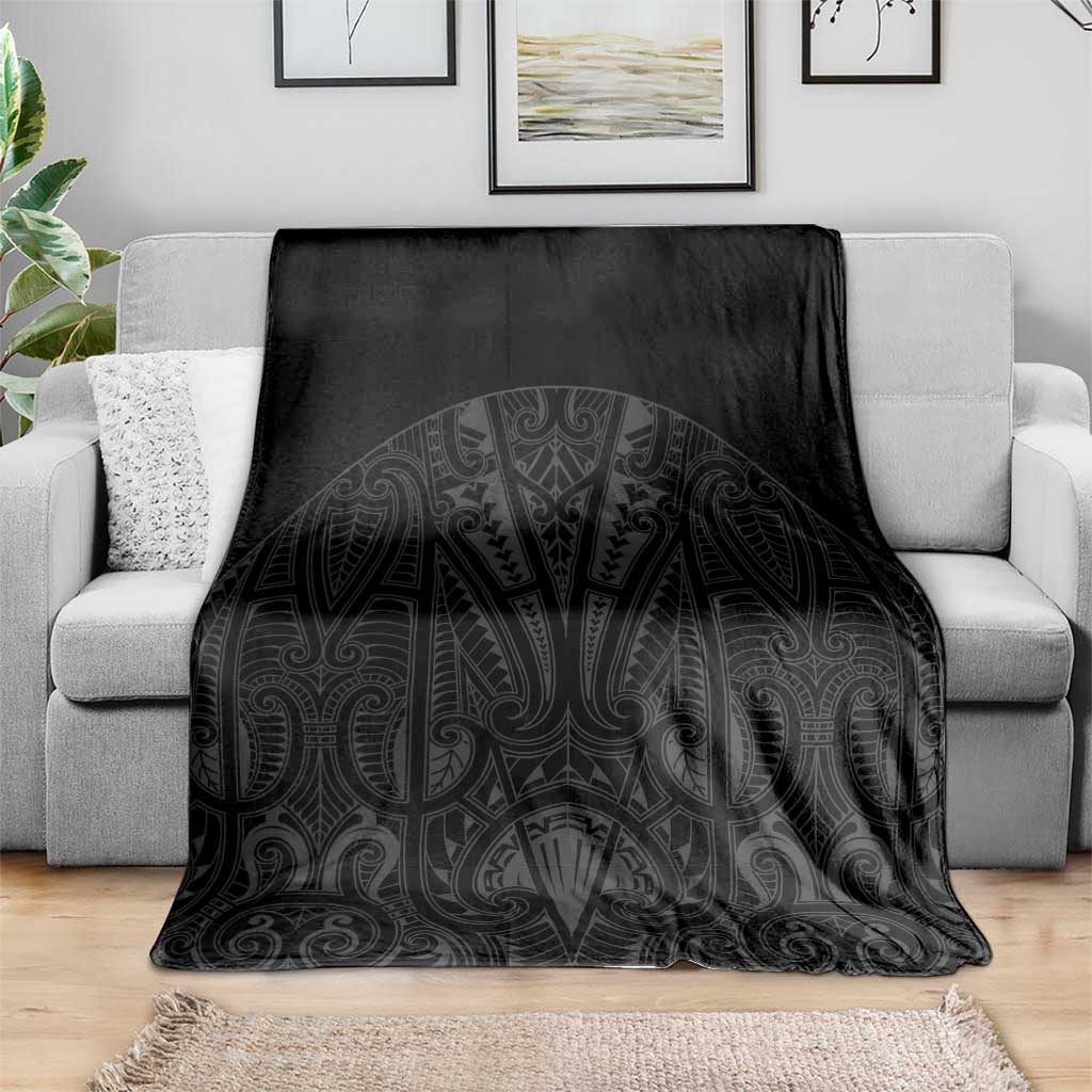 Queensland Maori Rugby Nga Hau e Wha Blanket Black Motif