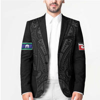 Queensland Maori Rugby Nga Hau e Wha Blazer Black Motif - Polynesian Pride