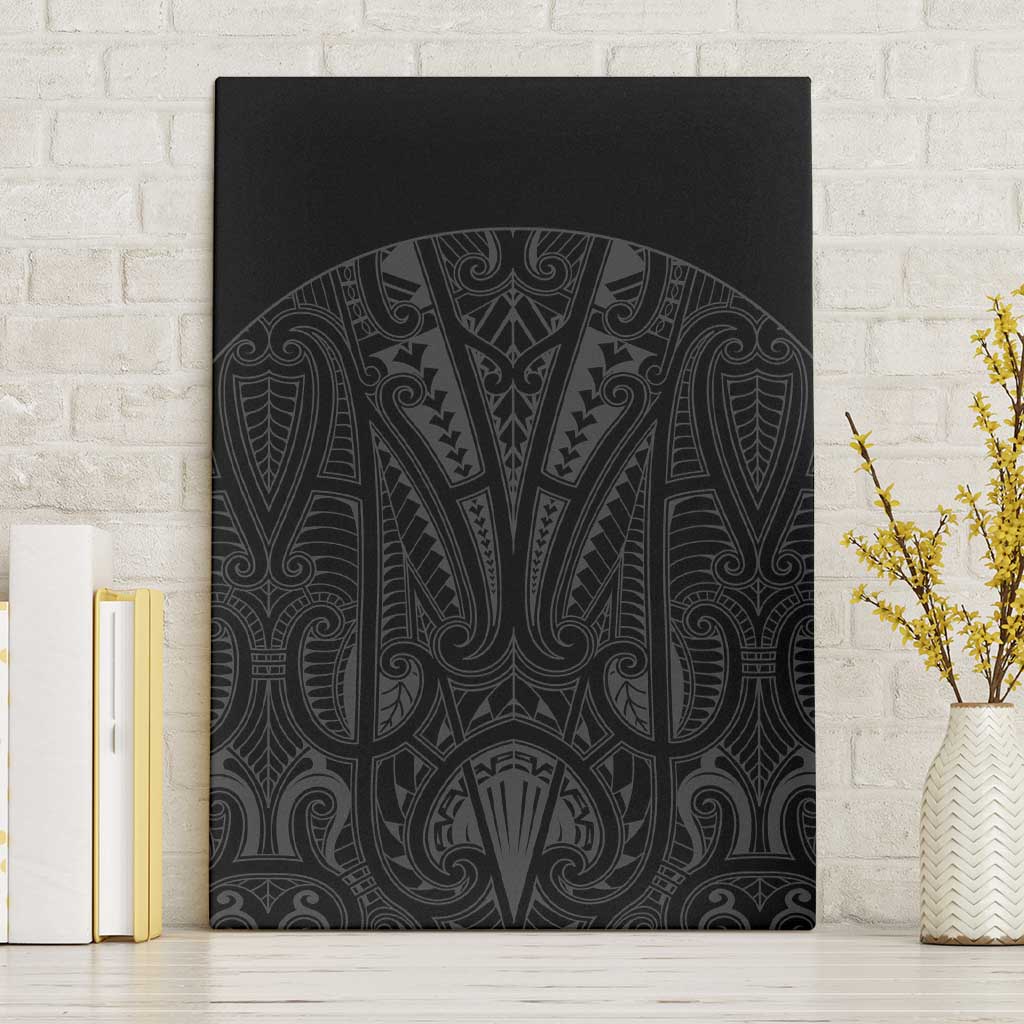 Queensland Maori Rugby Nga Hau e Wha Canvas Wall Art Black Motif