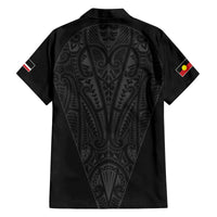 Queensland Maori Rugby Nga Hau e Wha Family Matching Off The Shoulder Long Sleeve Dress and Hawaiian Shirt Black Motif