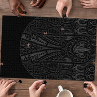 Queensland Maori Rugby Nga Hau e Wha Puzzle Black Motif - Polynesian Pride