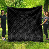 Queensland Maori Rugby Nga Hau e Wha Quilt Black Motif