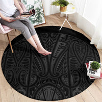 Queensland Maori Rugby Nga Hau e Wha Round Carpet Black Motif