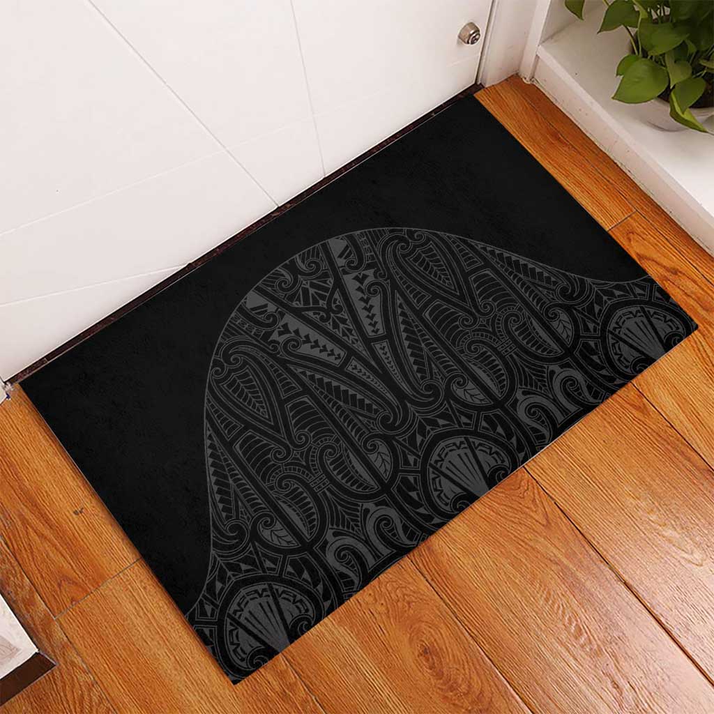 Queensland Maori Rugby Nga Hau e Wha Rubber Doormat Black Motif